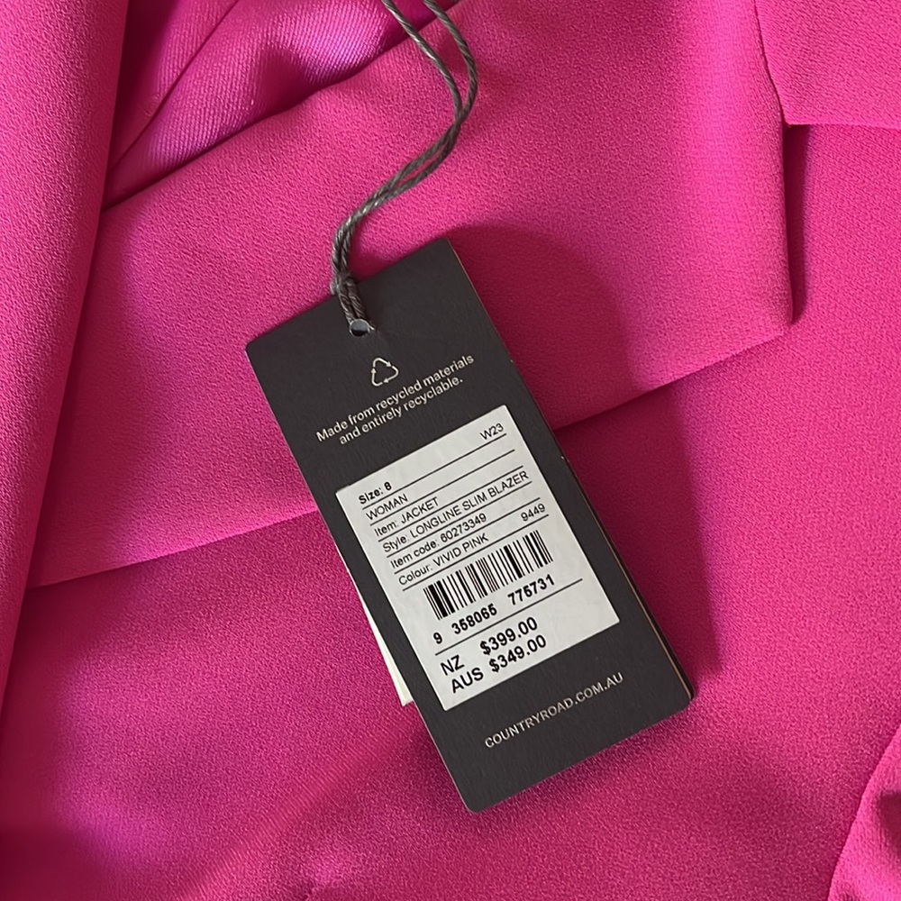 Country Road Pink Longline Blazer NWT - Picture 13 of 13